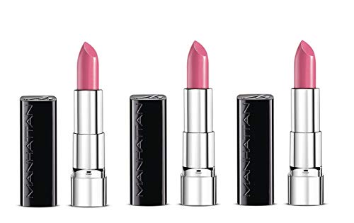 Manhattan Moisture Renew Lipstick, cremiger Lippenstift, feuchtigkeitsspendend, intensiv, langanhaltend (3er Pack) (700 Pink Chi)