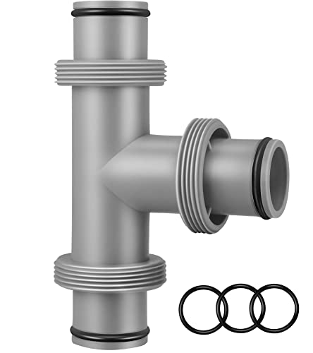 Pool Hose Connector, 1.5" to 1.5" T-Joint Pool Hose Adapter for Intex Pool Parts and Accessories Replacement, 3 Interfaces Hose Adapter for Intex Above Ground Swimming Pool and Pool Filter Pump