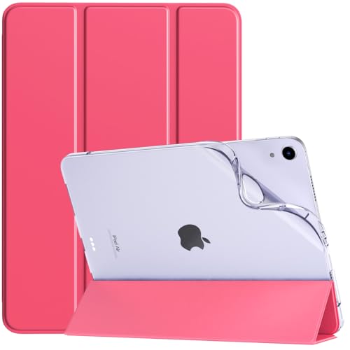 TiMOVO Hülle für iPad Air 11 Zoll (M4/M3/M2-2026/2025/2024), iPad Air 5/4 Hülle 2022/2020 10,9", Schlanke Schutzhülle mit weicher TPU Transluzente Matt Rückseite, Rot