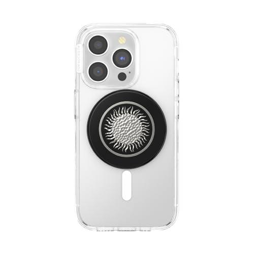 Image of PopSockets Phone Grip for MagSafe, Magnetic Holder, Phone Stand, Black - Hammered Sun Black