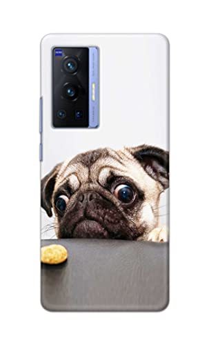 Image of PRINTFIDAA� Printed Hard Back Cover Case for Vivo X70 Pro Back Cover (Pug Dog) -2808