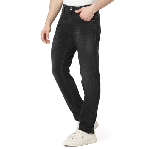 Image of Spykar Men's Ricardo Comfort Fit Mid-Rise Jeans Carbon Black