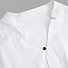 Men's Cotton Linen Top Pants Two-Piece Set,Men’s Casual V-neck Short Sleeve Button Down Shirt And Pants Sets (White,L)