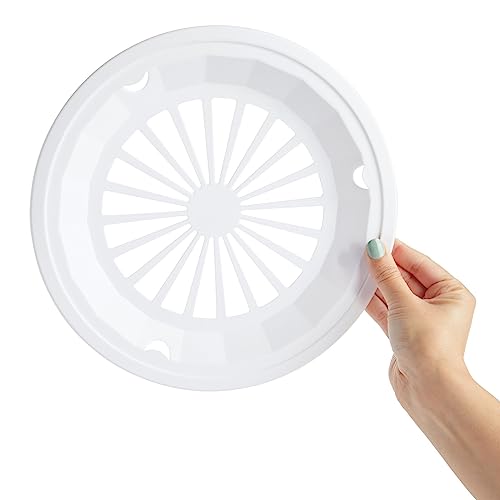 Juvale Set Of 20 Reusable Plastic Paper Plate Holders, Holds 9-Inch Plates For Picnics, Bbq, Birthdays, Camping Trips, Parties, Summer Vacation Supplies (White, 10-Inch) #TOP5