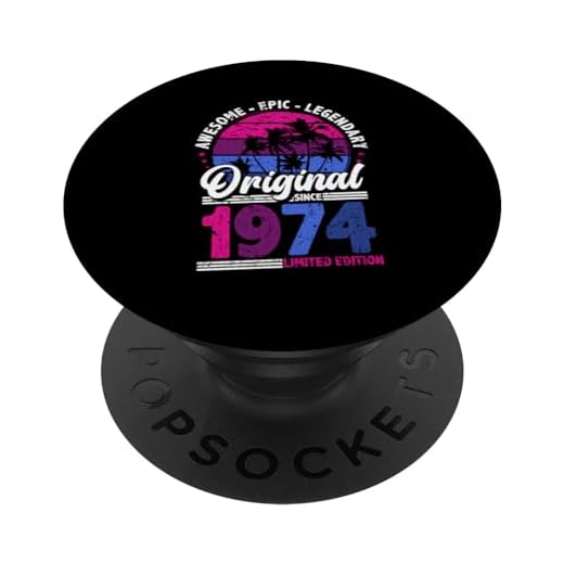 1974 Vintage Cumpleaños Retro Edición Limitada Hombres Mujer PopSockets PopGrip Intercambiable