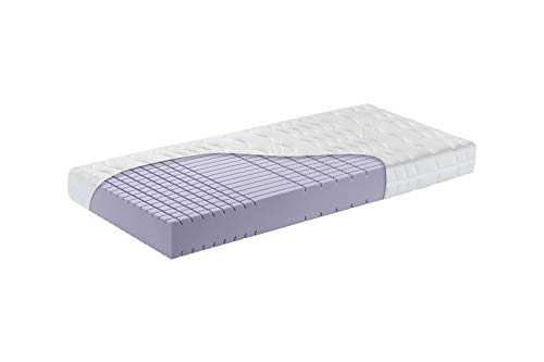 OrthoMatra KSP 3000 Kaltschaum-Matratze mit Würfelschnitt und Klimawatte, Bezug waschbar Größe 140x200, Farbe Mittelfest
