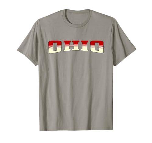 Ohio, The Buckeye State, Vintage Varsity Text Print Camiseta