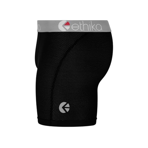 Ethika Mens MID Boxer Brief | MicroMesh -Black-2