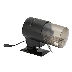 GLOGLOW Automatic Fish Feeder, Smart Timing Fish Food Dispenser Adjustable Timer Feeder Vacation Timer Feeder with USB Charger Cable for Aquarium