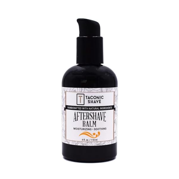 Taconic Shave All Natural Alcohol-Free Aftershave Balm for Men â Unscented Post-Shave Moisturizer for Sensitive Skin â Soothing Irritation Relief â Non-Greasy Formula â Made in USA â 4 oz