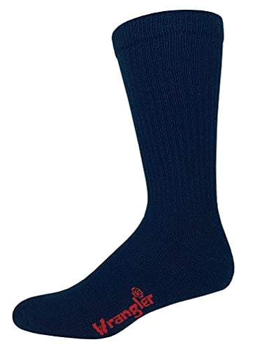 Wrangler Riggs Ultra-Dri Work Socks, Black, Lrg (M 9-13), 4 Pair2