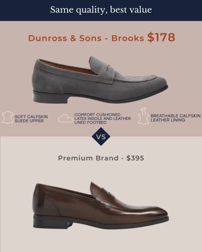 Image of Dunross & Sons Men's Brookes Penny Loafer Slip-On Formal Business Shoes