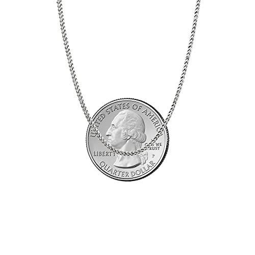 Savlano 925 Sterling Silver Rhodium Plated Solid 1.5MM Franco Square Box Chain Necklace for Women & Men-Made In Italy Comes with a Gift Box3