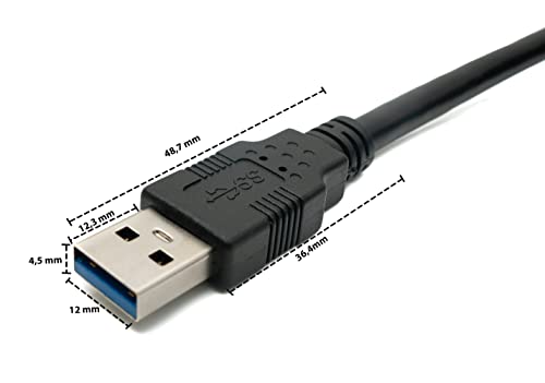 Cable USB 3.0 de 5 m Micro B macho con bloqueo por tornillo System-S para entornos exigentes 4