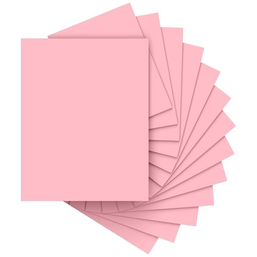 40 Sheets Pink Cardstock Paper 8.5 x 11 Pink Cardstock Printer Paper 8.5x11 Light Pink Card Stock Paper 8.5 x 11 200 GSM Construction Paper for DIY Cards Greeting Cards Valentines Day Cards
