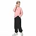 Rolanko Girls Baggy Sweatpants Fleece Jogger Pants Soft Sweats Kids Trousers with Pockets (Black, 6-7)