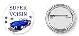 Design original et exclusif Badge broche pins super voisin voiture ami 37mm handmade cadeau