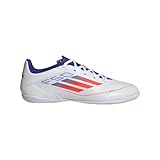 0 adidas Herren F50 Club in Fußballschuh, Weiß/Solarrot/Lucid Blue, 11 Women/12 Men
