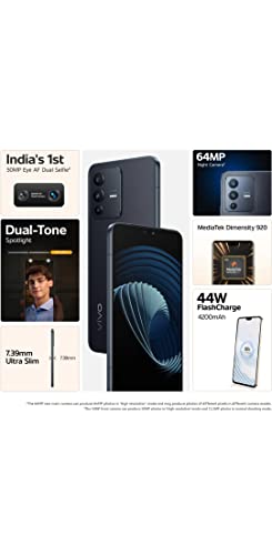 Image of Vivo V23 5G (Stardust Black, 8GB RAM 128GB Storage)
