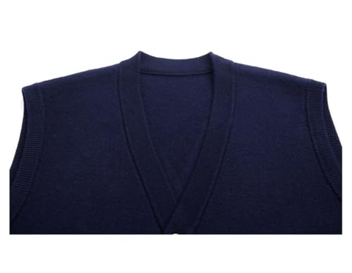 Men's Wool Sweater Vest Classic Knitted V Neck Waistcoat Casual Autumn Winter Warm Knit Sleeveless Cardigan4