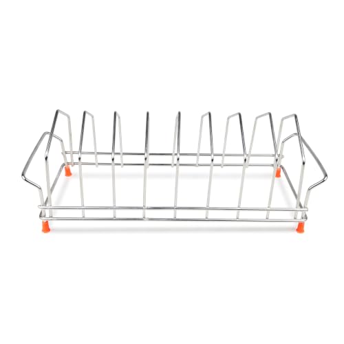 Image of Zepdos Stainless Steel Plate Stand for Kitchen | 8 Slot Plate Rack & Dish Organizer | Rust Resistant Plate Holder with Non-Slip Feet | Compact Space Saving Kitchen Storage Dish Rack