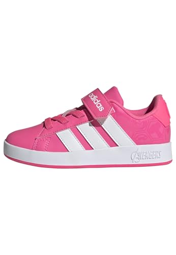 adidas Mixte Enfant Marvel Avengers Grand Court Shoes Kids, Lucid Pink/FTWR White/Clear Pink, 32 EU