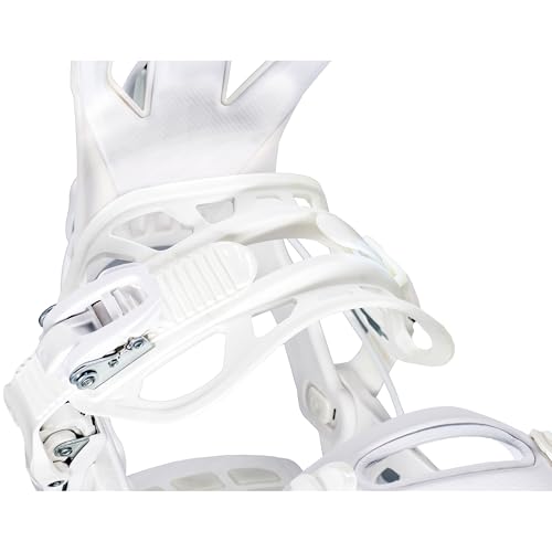 Foto von Airtracks Snowboardbindung Master W Pro Fastec™ System Snowboard Bindung Größen S M L (S - weiß (35-38))