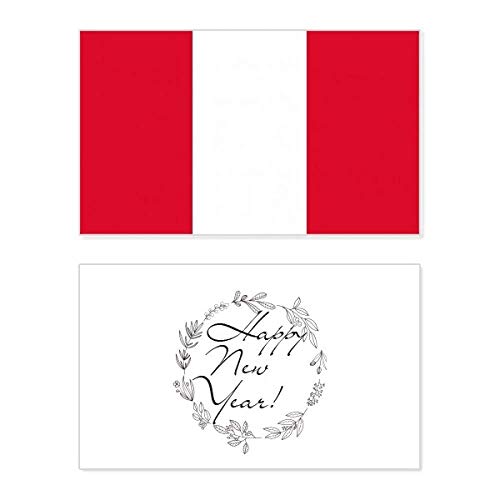 Tarjeta conmemorativa de Año Nuevo con diseño de bandera nacional de América del Sur