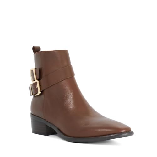 Image of Dune London Ladies PATTIN Buckle-Detail Ankle Boots Size UK 6
