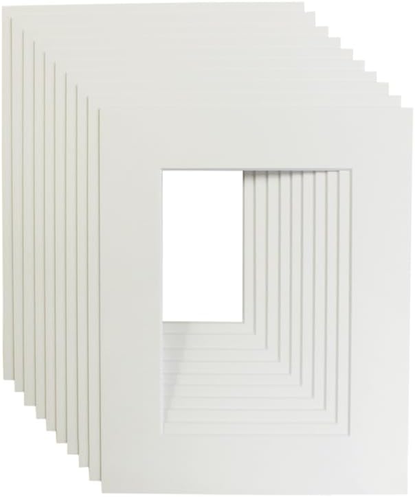 Alison Kingsgate Pack of 3 40x50cm White Picture Mounts to Fit 40x30cm