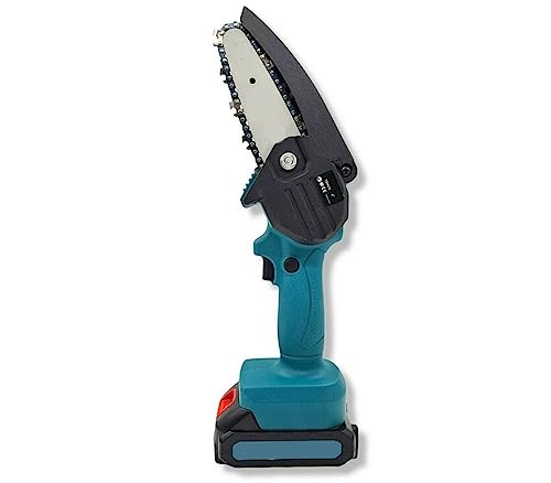 Motosega A Doppia Batteria 26V Mini Elettrosega Potatore Lama 4 Pollici Valigia