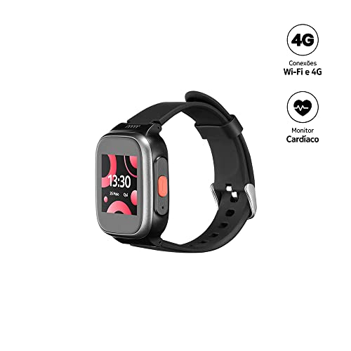 Relógio Celular do Idoso SeniorWatch com Botão SOS Monitor cardíaco Chamada por Voz Multi - P9202