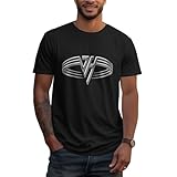 Men's Van Music Halen Shirts Black Youth Casual Short-Sleeved Cotton T-Shirt