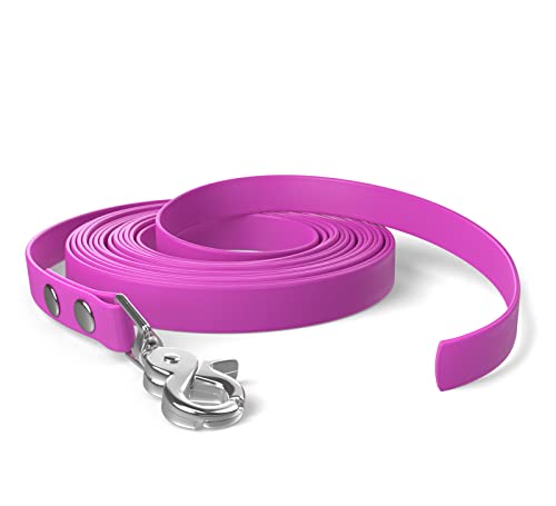 SNOOT 10m de Cable de Remolque, Correa para Perro, 1 mosquetón, Magenta, Muy Estable, Repelente a la Suciedad y al Agua Cover