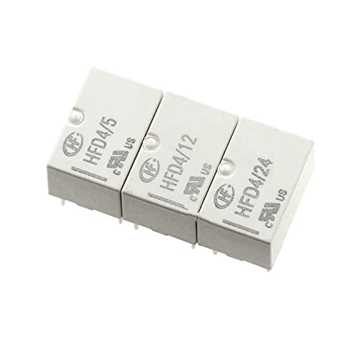 Relais HFD4 5V 12V 24V miniature pour circuit imprimé Lot de 2 - 3