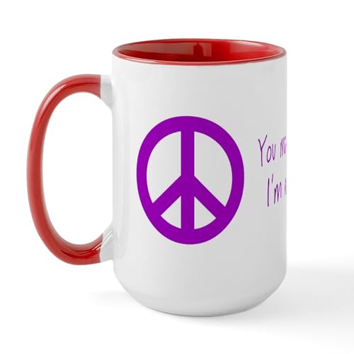 Taza de Cerámica 15 oz con Diseño Imagine Peace Sign miniatura 2