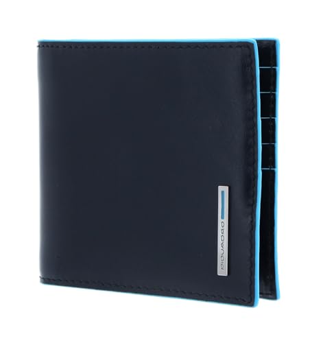 Piquadro PU1666B2/BLU2 Blue Square Portafogli in pelle, Blu, 10 cm
