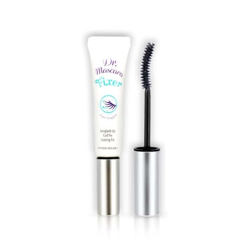 ETUDE Dr. Mascara Fixer For Super Long Lash, Korean Mascara Primer, Natural Extension, Lengthening, Smudge-Proof, Korean Makeup, Beauty, Micro Black Fiber Formula (0.203 Fl Oz)