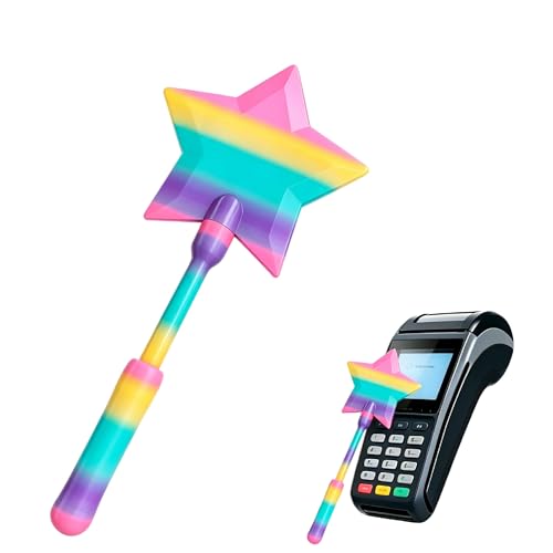 Magic Wand Credit Card Holder Credit Card Wand 3D Printed Star Tap to Pay Wand Contactless Payment Wand Fun Debit Card Wand for Kids & Adults Cute Fairy Wand for Shopping Public Transport & Trave