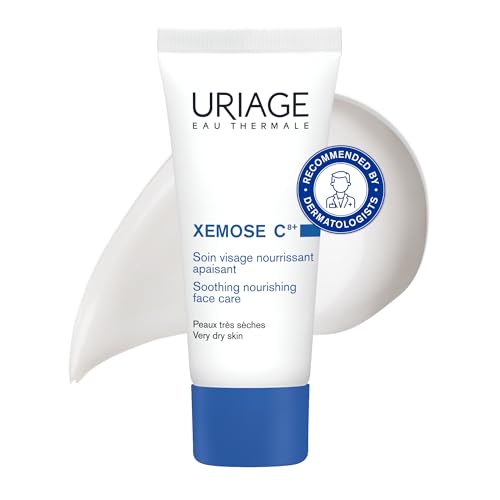 Uriage Xemose Crema Viso Lenitiva Nutriente per Pelle Secca, soggette ad Eczema Atopico con Burro di Karitè 10% - Idratazione 24H, Nutre, Lenisce e Protegge - Non Appiccica, Non Unge - non profumato
