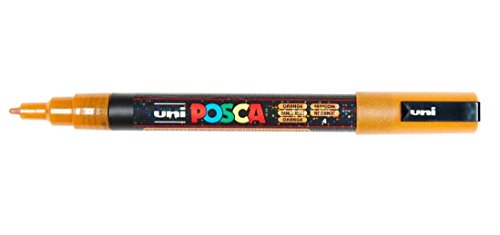 POSCA Marqueur PC3ML Pte conique fine en plastique Orange Pailleté