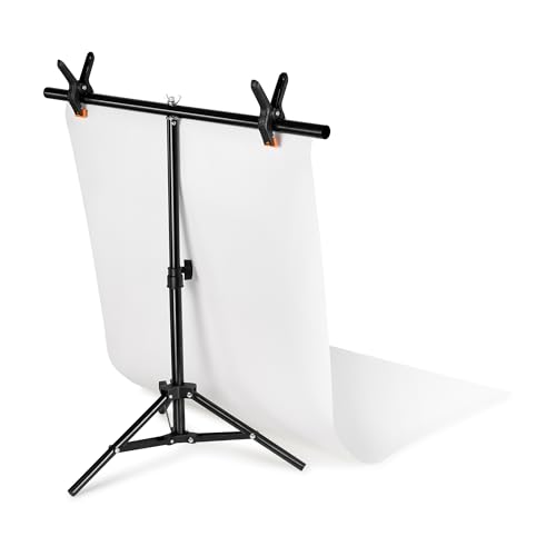 SOU FOTO Kit Fundo Infinito com Suporte em T 70cm e PVC 115x60cm para Fotos Still e Vídeos de Produtos – Ideal para E-commerce, Marketplace e Redes Sociais