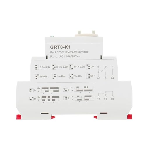 Relé temporizador digital GRT8-K2 AC230V multifunción programable para carril DIN de control 4