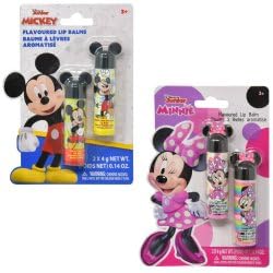 Disney Mickey and Minnie Lip Balm, Cotton Candy, Cherry, Bubble