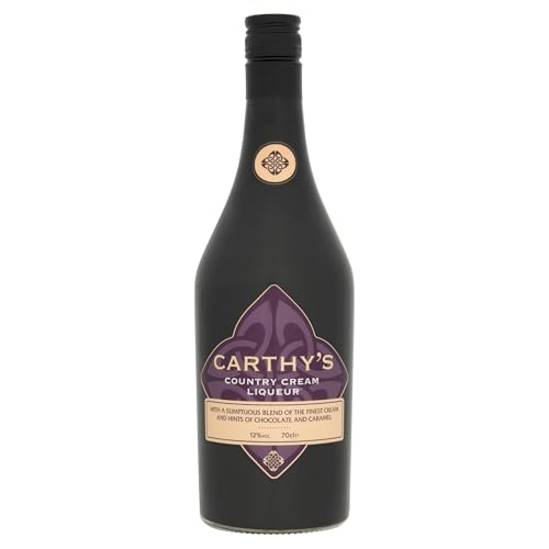 Carthys Country Cream Liqueur Original Real Irish Cream Liqueur with Hints of Chocolate & Caramel Smooth Artisan 12% Alcohol Drink & Cocktail Mix Liquor for Home Bar 70cl
