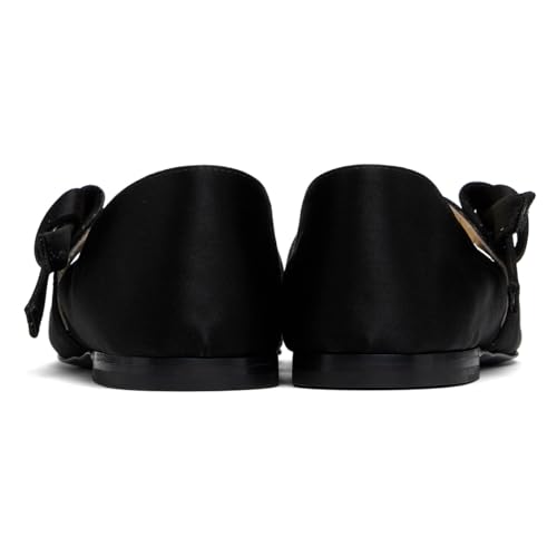 FOWT Women Retro Square Toe Ballet Flats Bow Elastic Strap Comfortable Pumps Daily Outfit Casual Street Shoes Size 4-16 US3