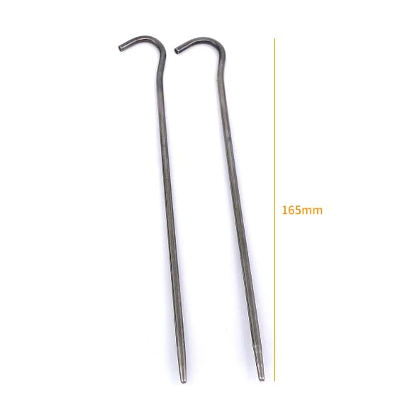 TOAKS Titanium Windscreen Stand 4PCS with TOAKS Titanium Tent Stakes - Pack of 2 (Hook Peg) Camping Accessories - Image 2