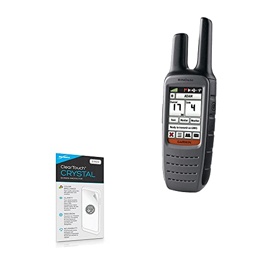 BoxWave Screen Protector Compatible with Garmin Rino 650 - ClearTouch Crystal (2-Pack), HD Film Skin - Shields from Scratches for Garmin Rino 650