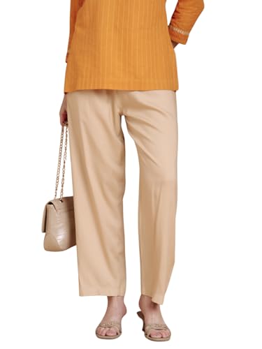 Image of TWIN BIRDS Women Viscose Kurti Pants | Straight Fit Ethnic Daily Trousers