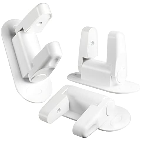 Kcmell Door Handle Lock, 3 PCS White Child Door Lever Lock, Self-Adhesive Baby Proofing Safety Door Lock Without Drilling, Universal Door Lever Lock for Children and Pets Cover